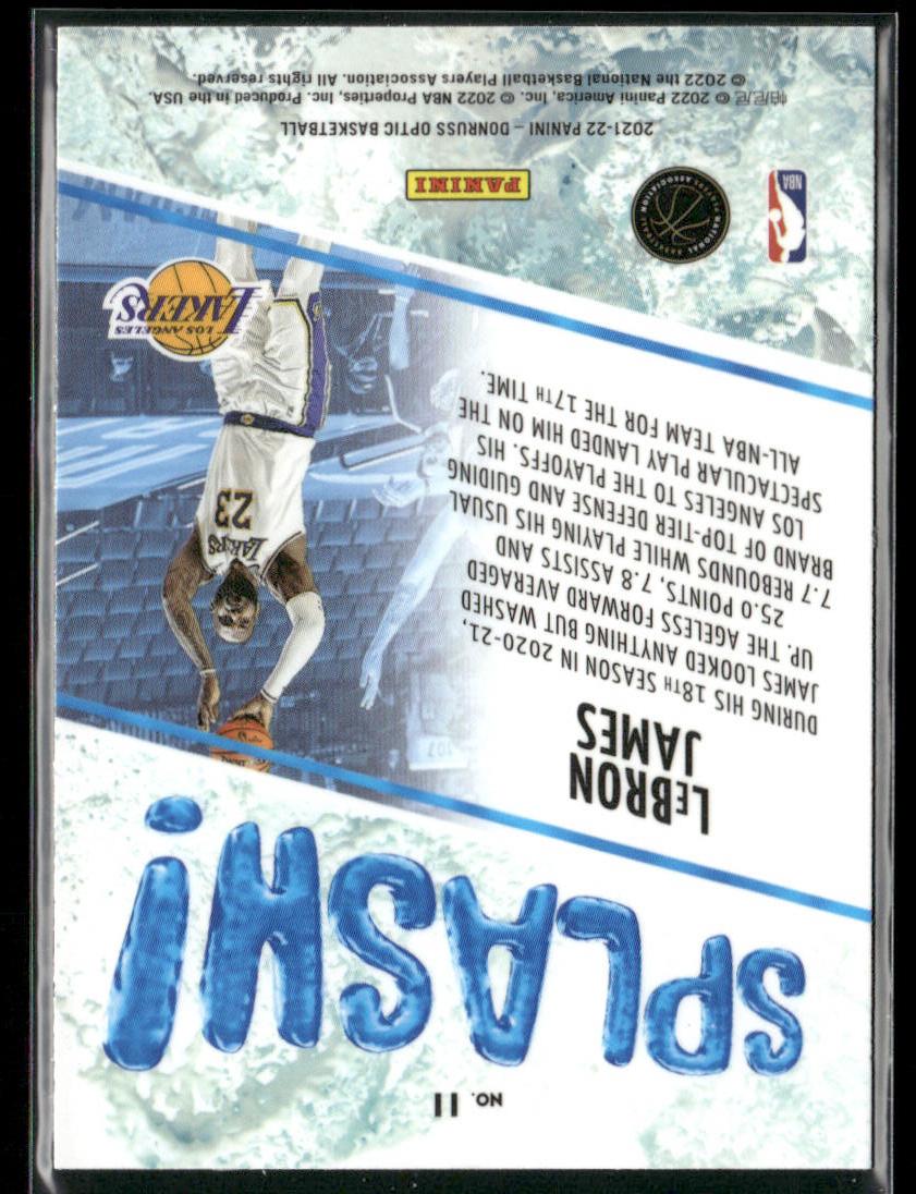 LeBron James 2021-22 Donruss Optic Splash! #11 Los Angeles Lakers
