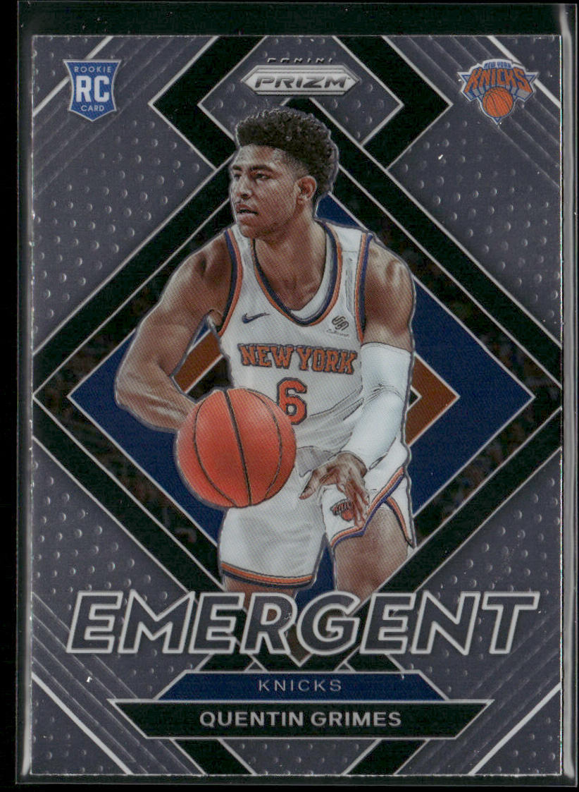Quentin Grimes 2021-22 Panini Prizm Emergent #19 New York Knicks