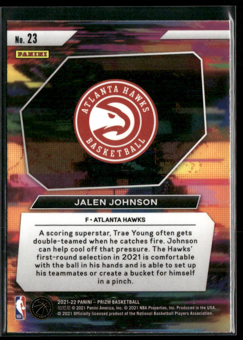 Jalen Johnson 2021-22 Panini Prizm Instant Impact #23 Atlanta Hawks