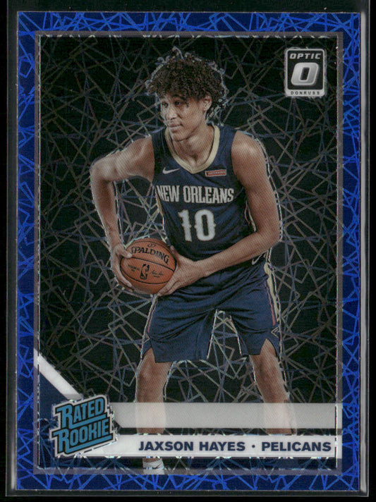 Jaxson Hayes 2019-20 Donruss Optic Blue Velocity #190 RC New Orleans Pelicans