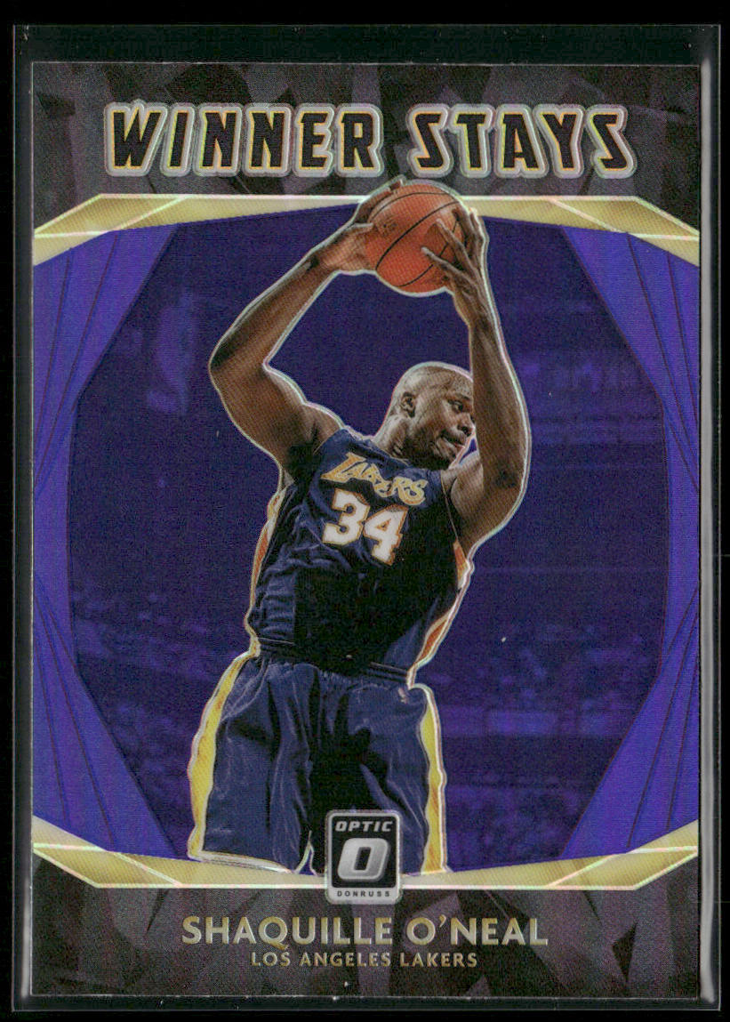 Shaquille O'Neal 2020-21 Donruss Optic Winner Stays Purple #1 Los Angeles Lakers