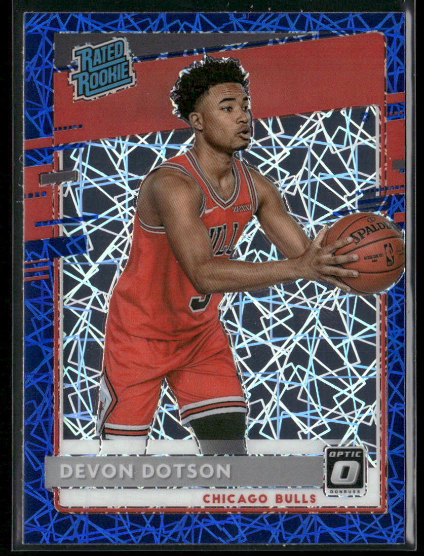 Devon Dotson 2020-21 Donruss Optic Blue Velocity #173 Chicago Bulls