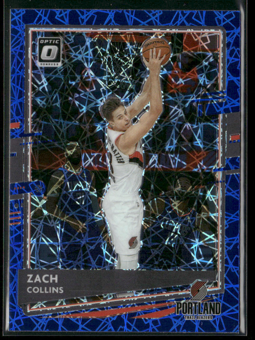 Zach Collins 2020-21 Donruss Optic Blue Velocity #124 Portland Trail Blazers
