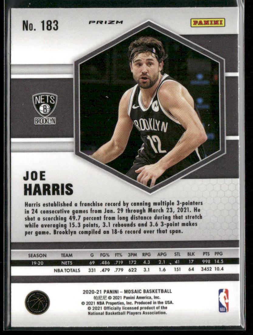 Joe Harris 2020-21 Panini Mosaic Mosaic Camo Pink #183 Brooklyn Nets