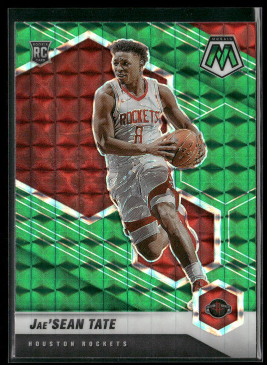Jae'Sean Tate 2020-21 Panini Mosaic Mosaic Green #214 RC Houston Rockets