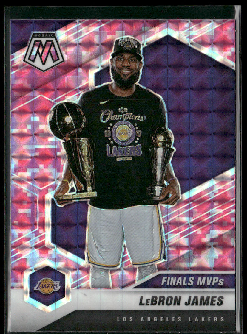 Lebron James 2020-21 Panini Mosaic Mosaic Camo Pink #297 Los Angeles Lakers