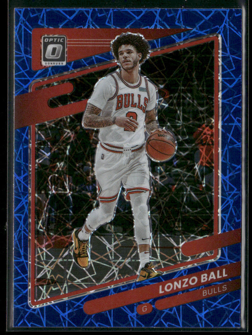 Lonzo Ball 2021-22 Donruss Optic Blue Velocity #114 Chicago Bulls