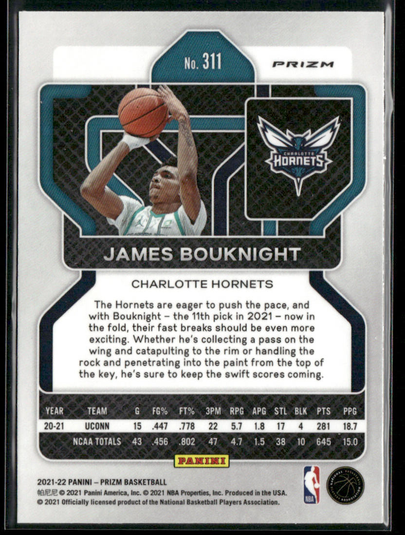 James Bouknight 2021-22 Panini Prizm NBA 75th Anniversary #311 RC Hornets