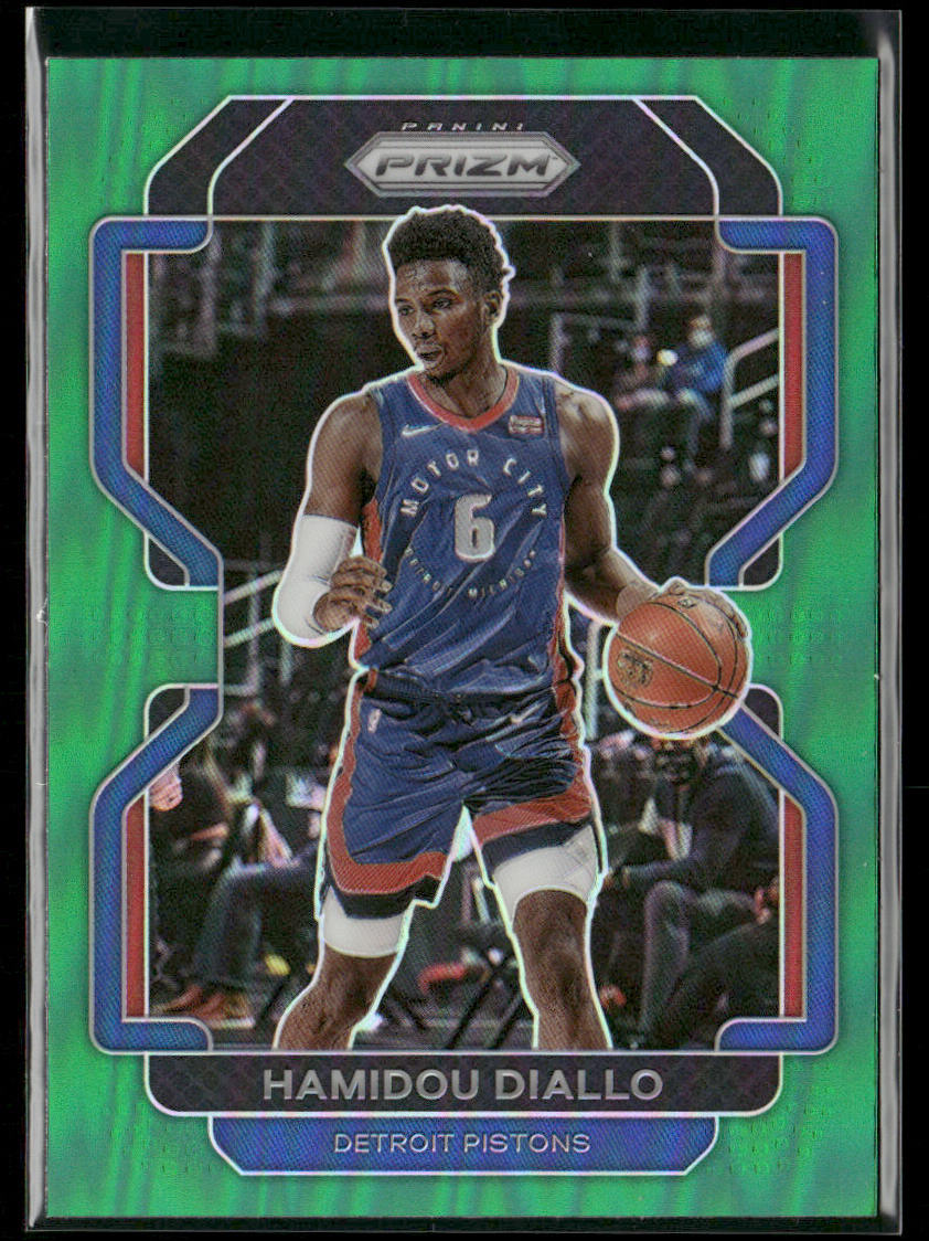 Hamidou Diallo 2021-22 Panini Prizm Green Wave #140 Detroit Pistons