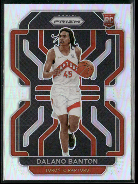 Dalano Banton 2021-22 Panini Prizm Silver #328 RC Toronto Raptors