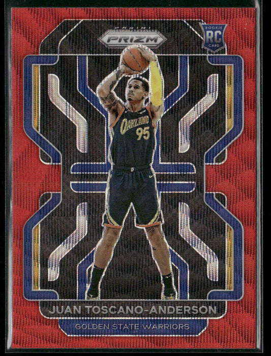 Juan Toscano-Anderson 2021-22 Panini Prizm Ruby Wave #295 RC Warriors