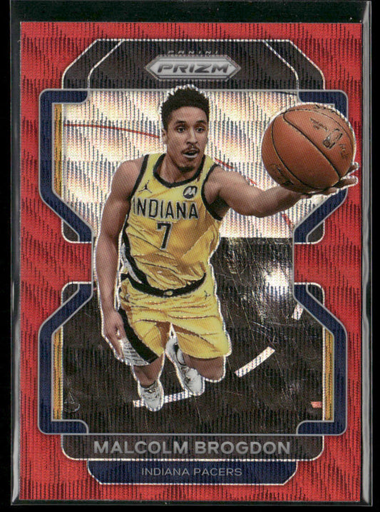 Malcolm Brogdon 2021-22 Panini Prizm Ruby Wave #135 Indiana Pacers