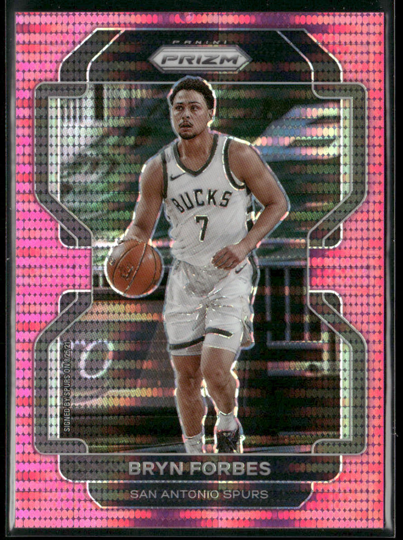 Bryn Forbes 2021-22 Panini Prizm Pink Pulsar #33 SN San Antonio Spurs