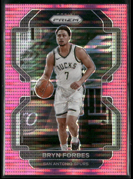 Bryn Forbes 2021-22 Panini Prizm Pink Pulsar #33 SN San Antonio Spurs