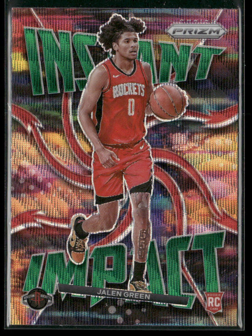 Jalen Green 2021-22 Panini Prizm Instant Impact Prizms Green Wave #25 Rockets