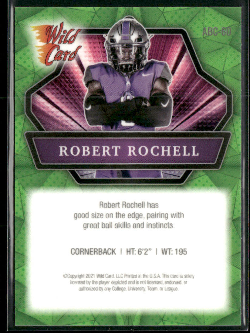 Robert Rochell 2021 Wild Card Alumination Green #ABC-60 Central Arkansas Bears