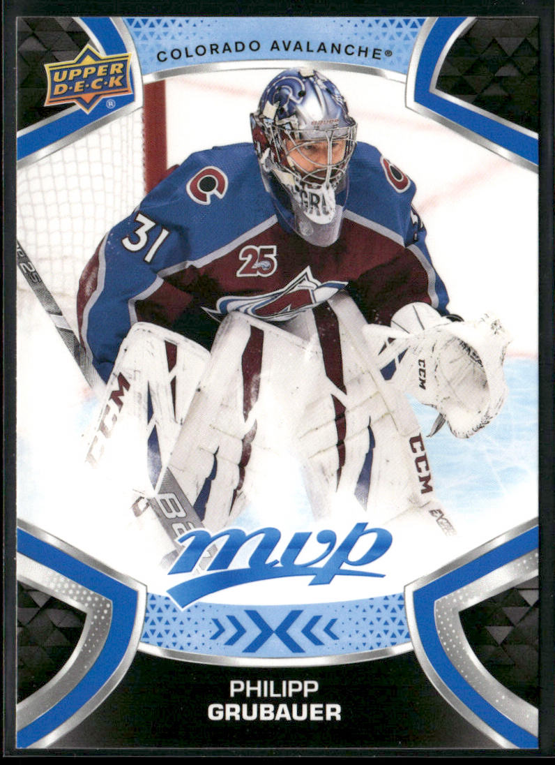 Philipp Grubauer 2021-22 Upper Deck MVP Blue #91 Colorado Avalanche front