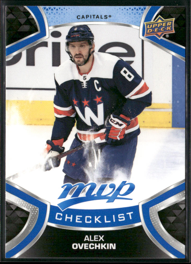 Alex Ovechkin 2021-22 Upper Deck MVP Blue #100 Washington Capitals