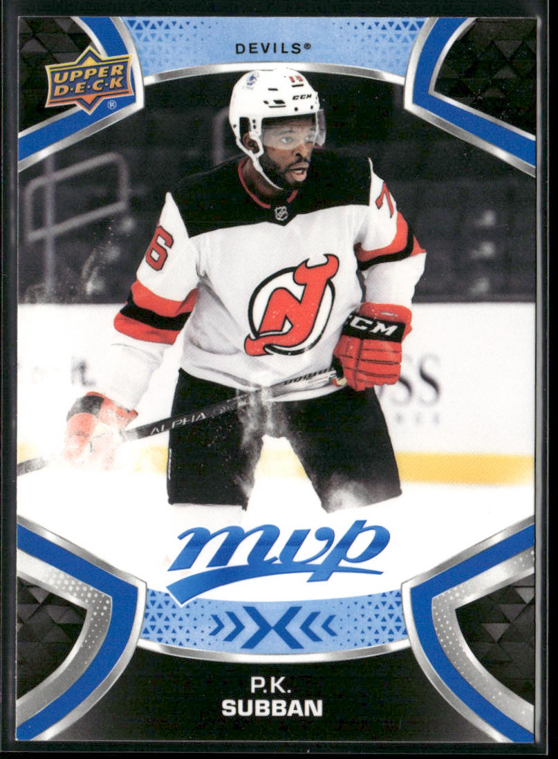 P.K. Subban 2021-22 Upper Deck MVP Blue #76 New Jersey Devils
