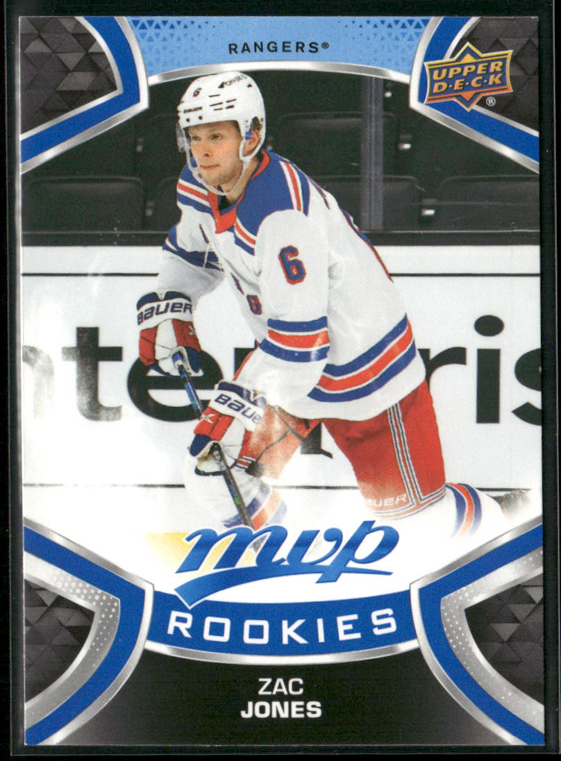 Zac Jones 2021-22 Upper Deck MVP Blue #225 New York Rangers