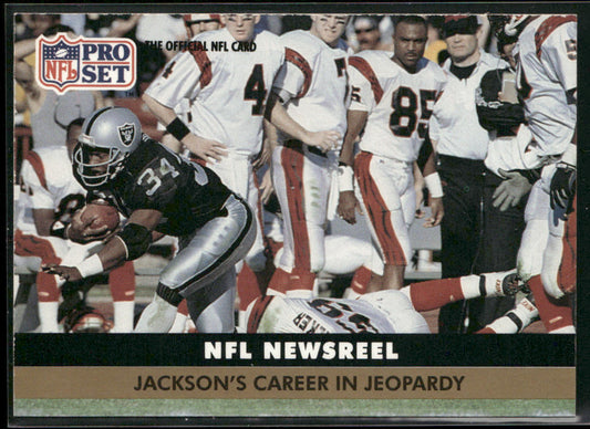 Jackson's Career in Jeopardy 1991 Pro Set #346 Los Angeles Raiders front