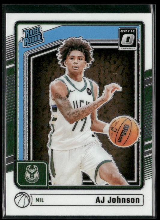 AJ Johnson 2024-25 Donruss Optic #277 RC Milwaukee Bucks