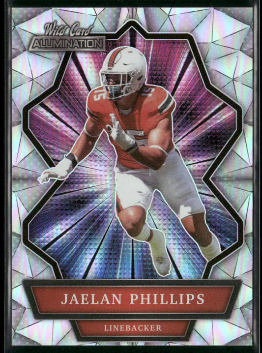 Jaelan Phillips 2021 Wild Card Alumination Silver #ABC-55 Miami Hurricanes
