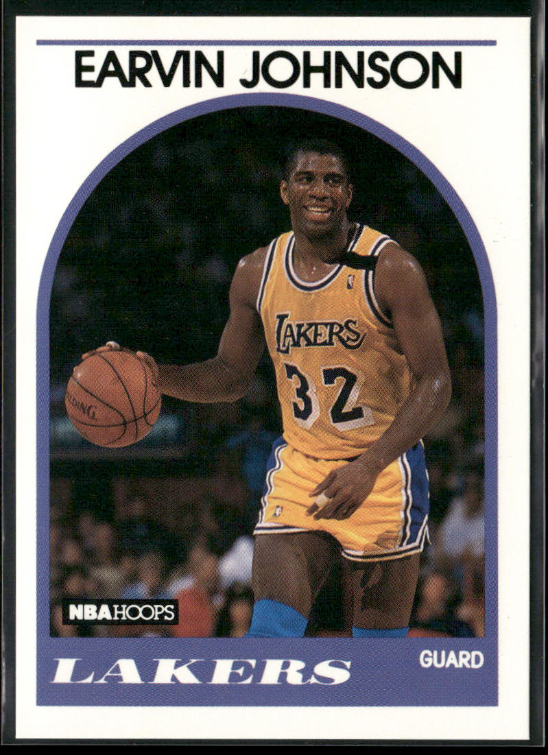 Earvin Johnson 1989-90 Hoops #270 Los Angeles Lakers front