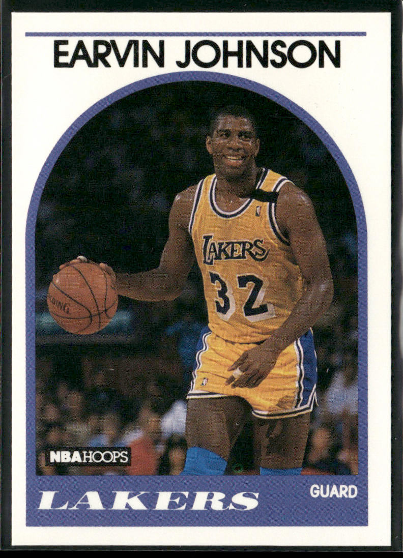 Earvin Johnson 1989-90 Hoops #270 Los Angeles Lakers front