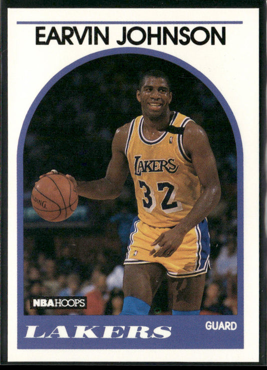 Earvin Johnson 1989-90 Hoops #270 Los Angeles Lakers front