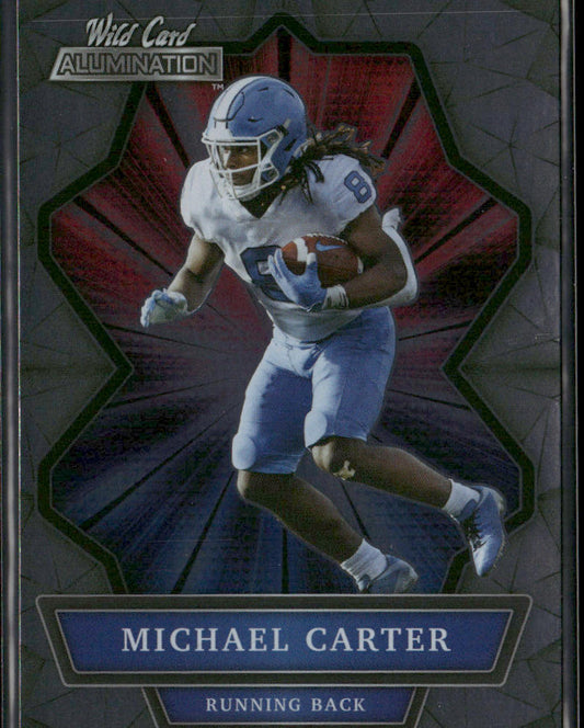 Michael Carter 2021 Wild Card Alumination #ABC-37 RC North Carolina Tar Heels front