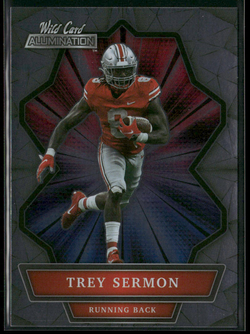 Trey Sermon 2021 Wild Card Alumination #ABC-41 Ohio State Buckeyes front