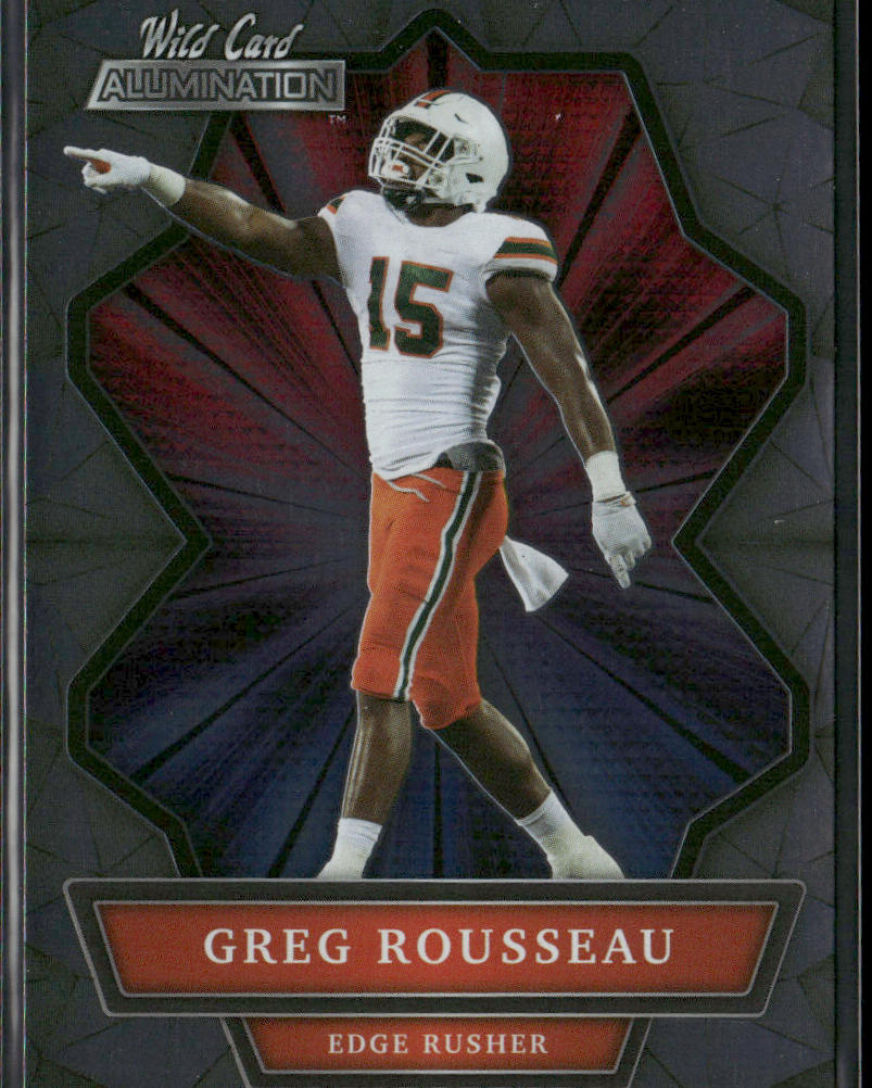 Gregory Rousseau 2021 Wild Card Alumination #ABC-19 Miami Hurricanes