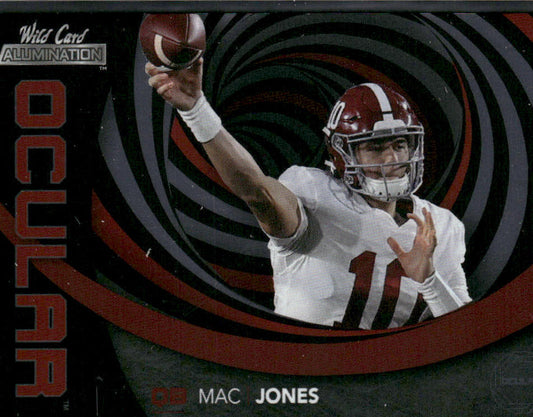 Mac Jones 2021 Wild Card Alumination Ocular Single Swirl Red #OC-4 Crimson Tide