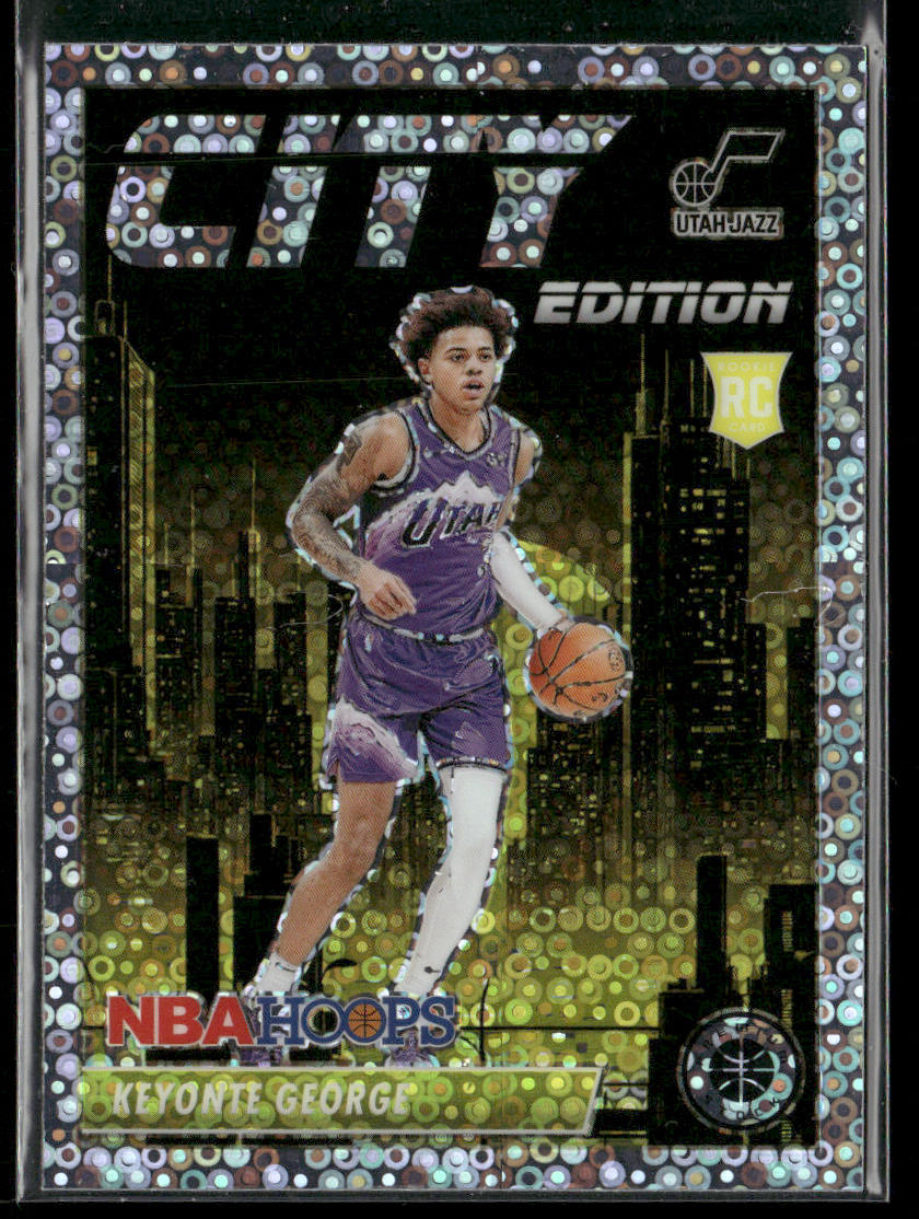 Keyonte George 2023-24 Hoops Premium Stock City Edition Disco Prizm #16 Jazz
