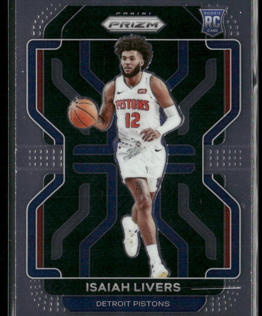 Isaiah Livers 2021-22 Panini Prizm #296 RC Detroit Pistons front