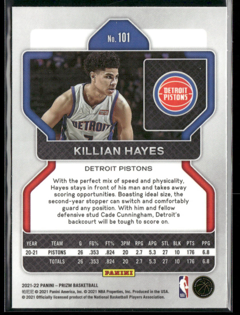 Killian Hayes 2021-22 Panini Prizm #101 Detroit Pistons