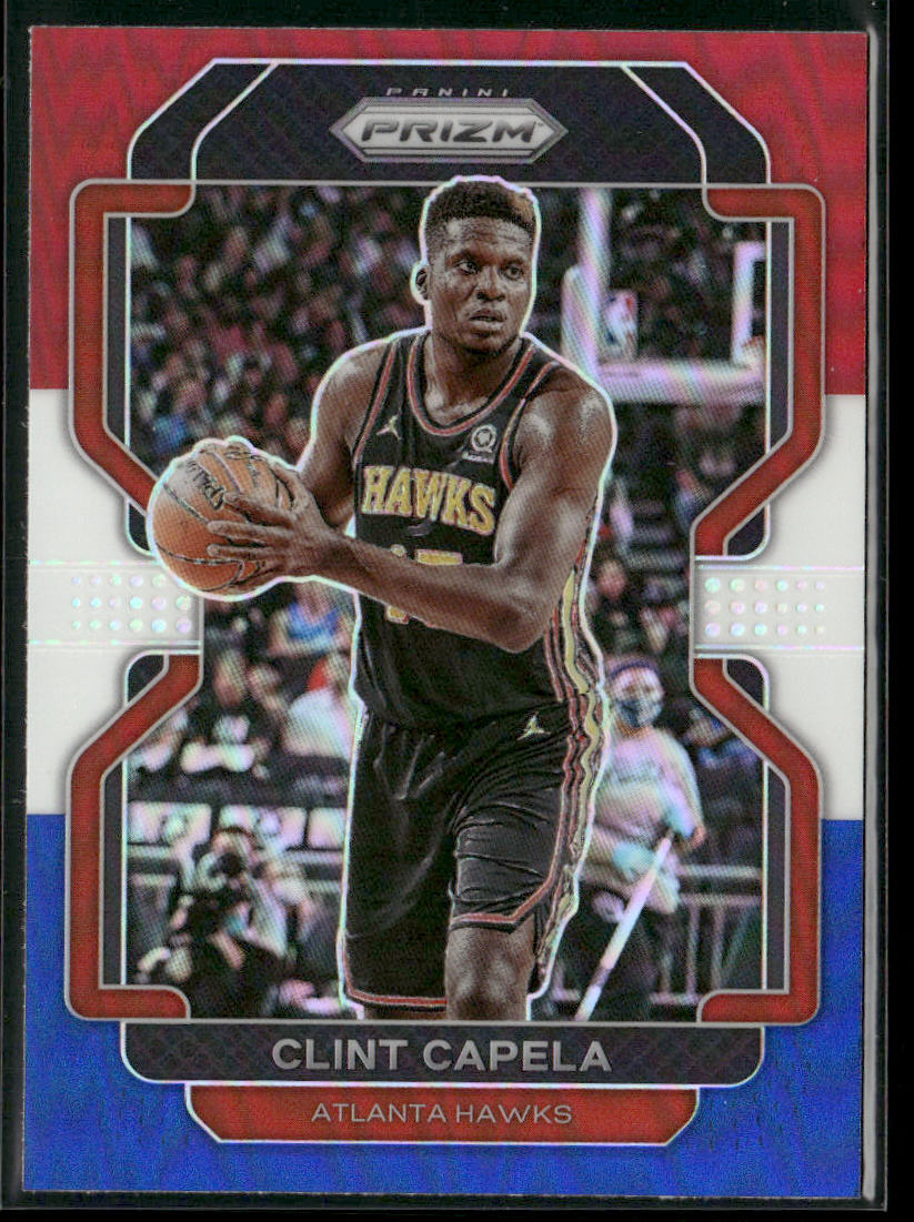 Clint Capela 2021-22 Panini Prizm Red White and Blue #187 Atlanta Hawks