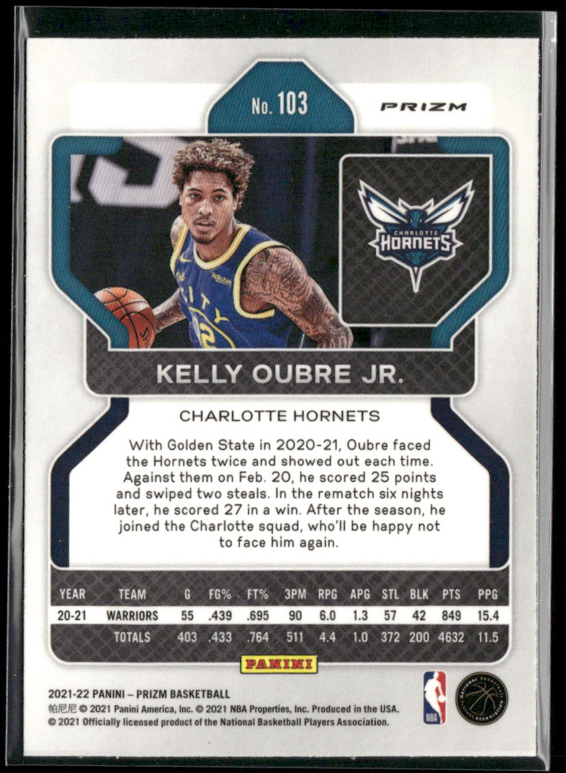 Kelly Oubre Jr. 2021-22 Panini Prizm Red White and Blue #103 Charlotte Hornets