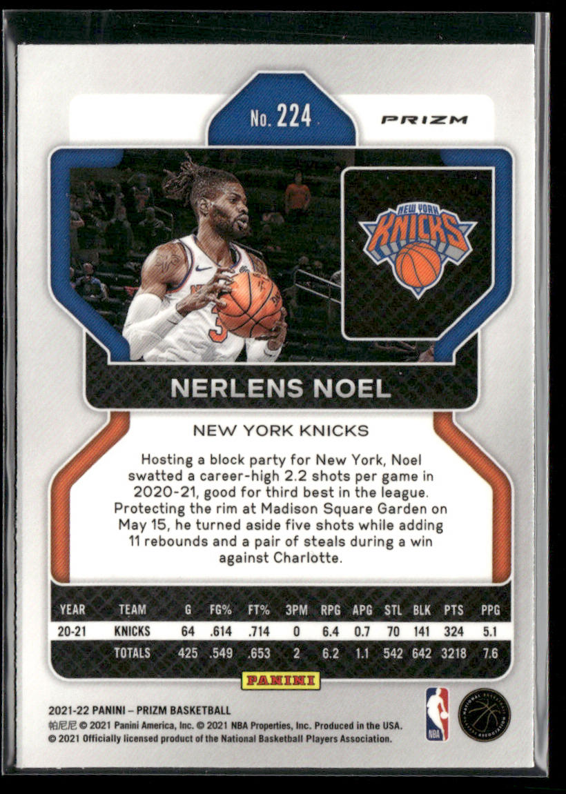 Nerlens Noel 2021-22 Panini Prizm Red White and Blue #224 New York Knicks