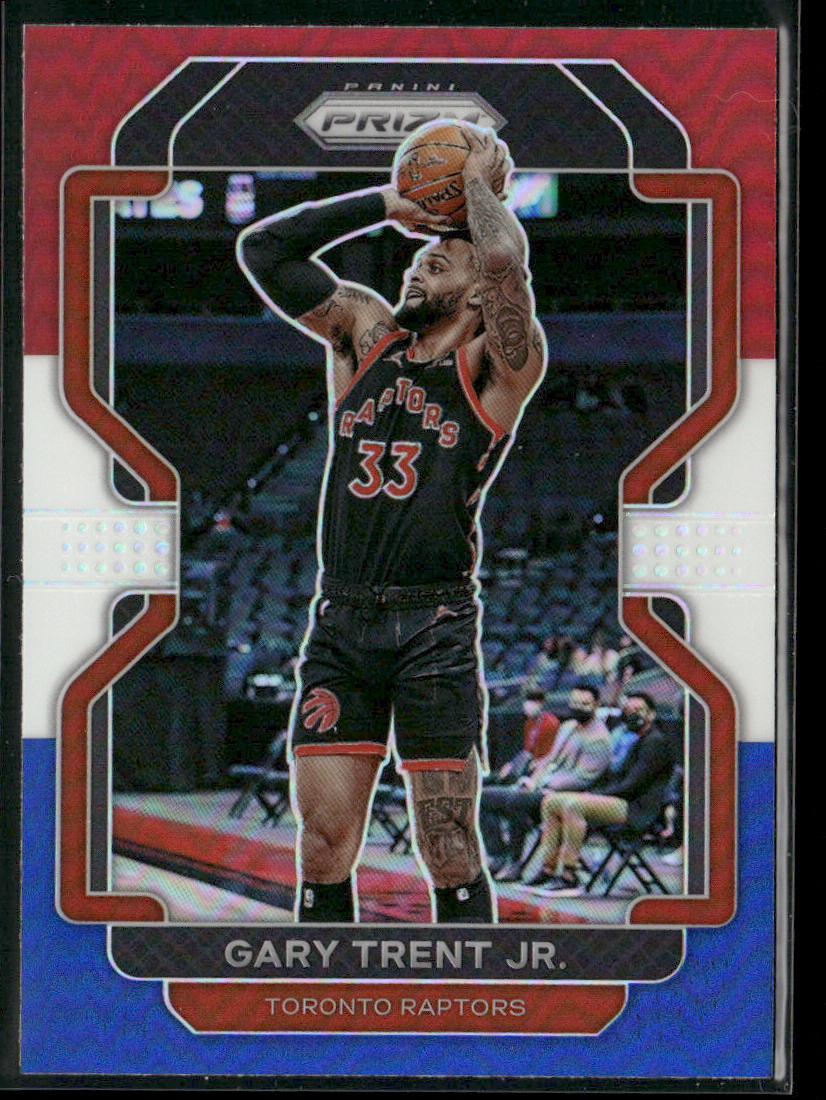 Gary Trent Jr. 2021-22 Panini Prizm Red White and Blue #131 Toronto Raptors
