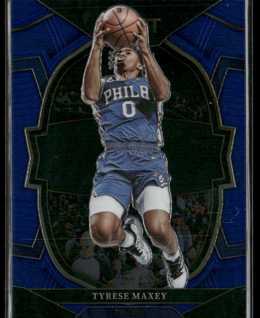 Tyrese Maxey 2022-23 Panini Select Blue (Retail Base) #9 Philadelphia 76ers