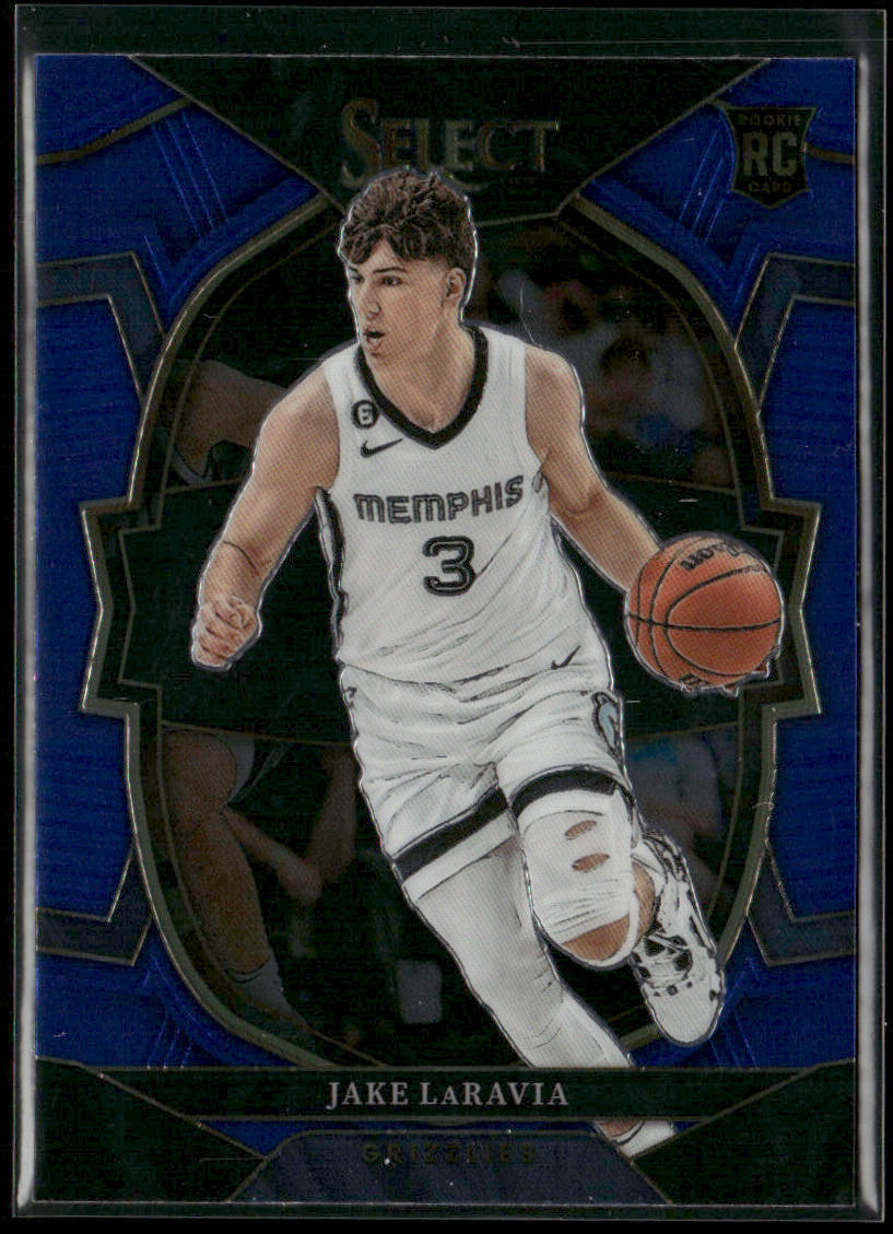 Jake LaRavia 2022-23 Panini Select Blue (Retail Base) #94 RC Memphis Grizzlies