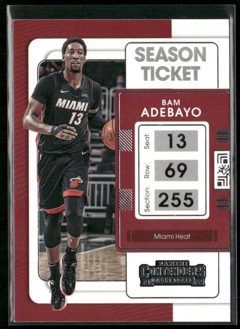 Bam Adebayo 2021-22 Panini Contenders #43 Miami Heat