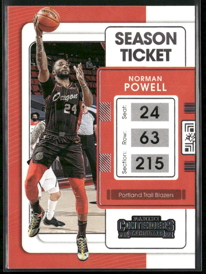 Norman Powell 2021-22 Panini Contenders #49 Portland Trail Blazers