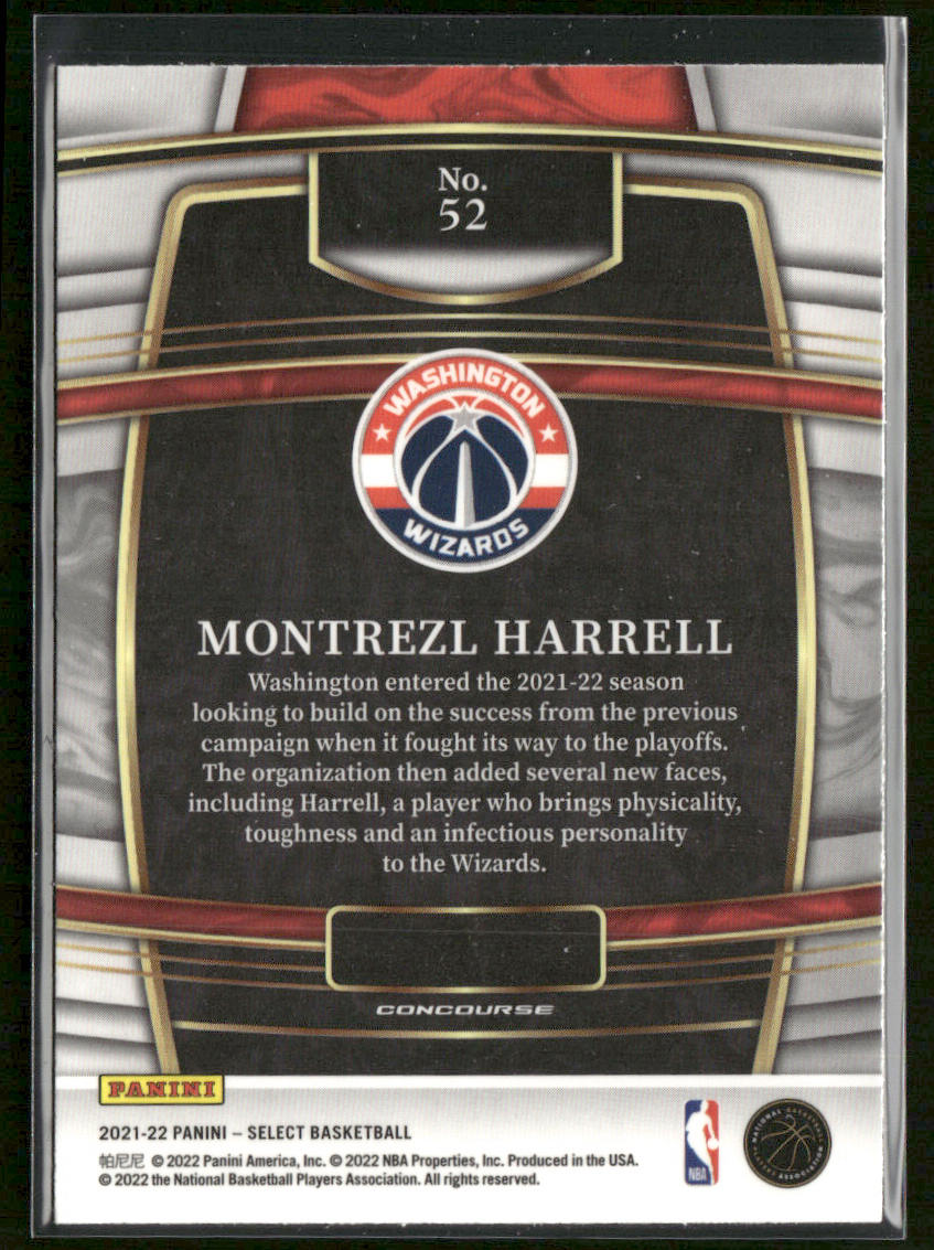Montrezl Harrell 2021-22 Panini Select Blue (Retail Base) #52 Washington Wizards