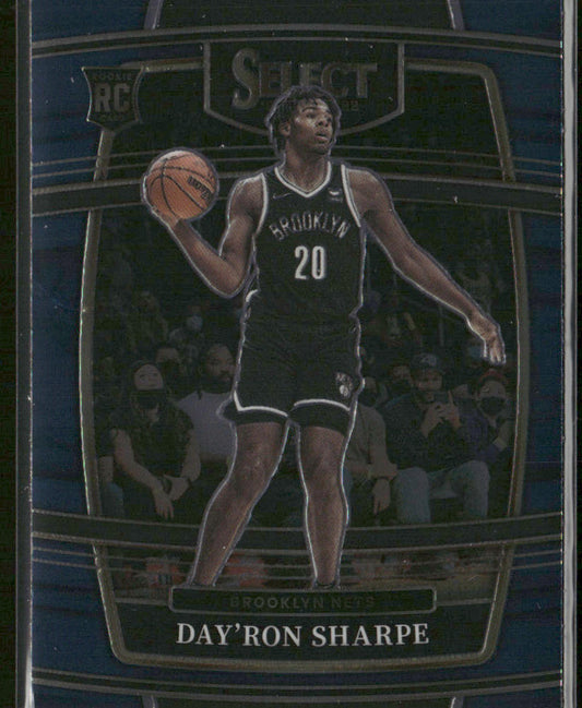 Day'Ron Sharpe 2021-22 Panini Select Blue (Retail Base) #33 RC Brooklyn Nets