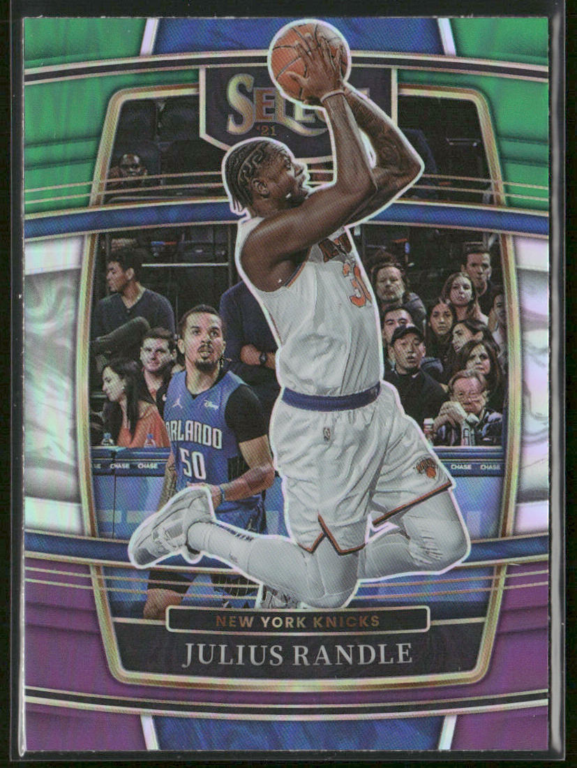 Julius Randle 2021-22 Panini Select Green White Purple Prizms #88 Knicks