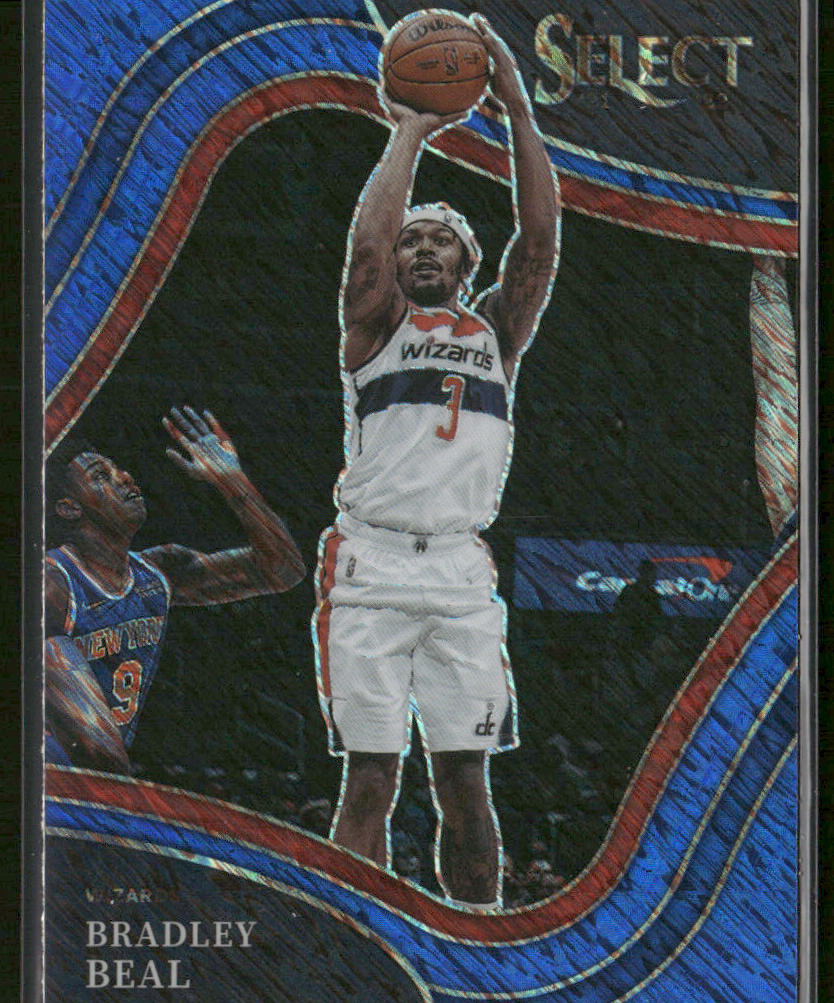 Bradley Beal 2021-22 Panini Select Blue Shimmer Prizms #278 Washington Wizards