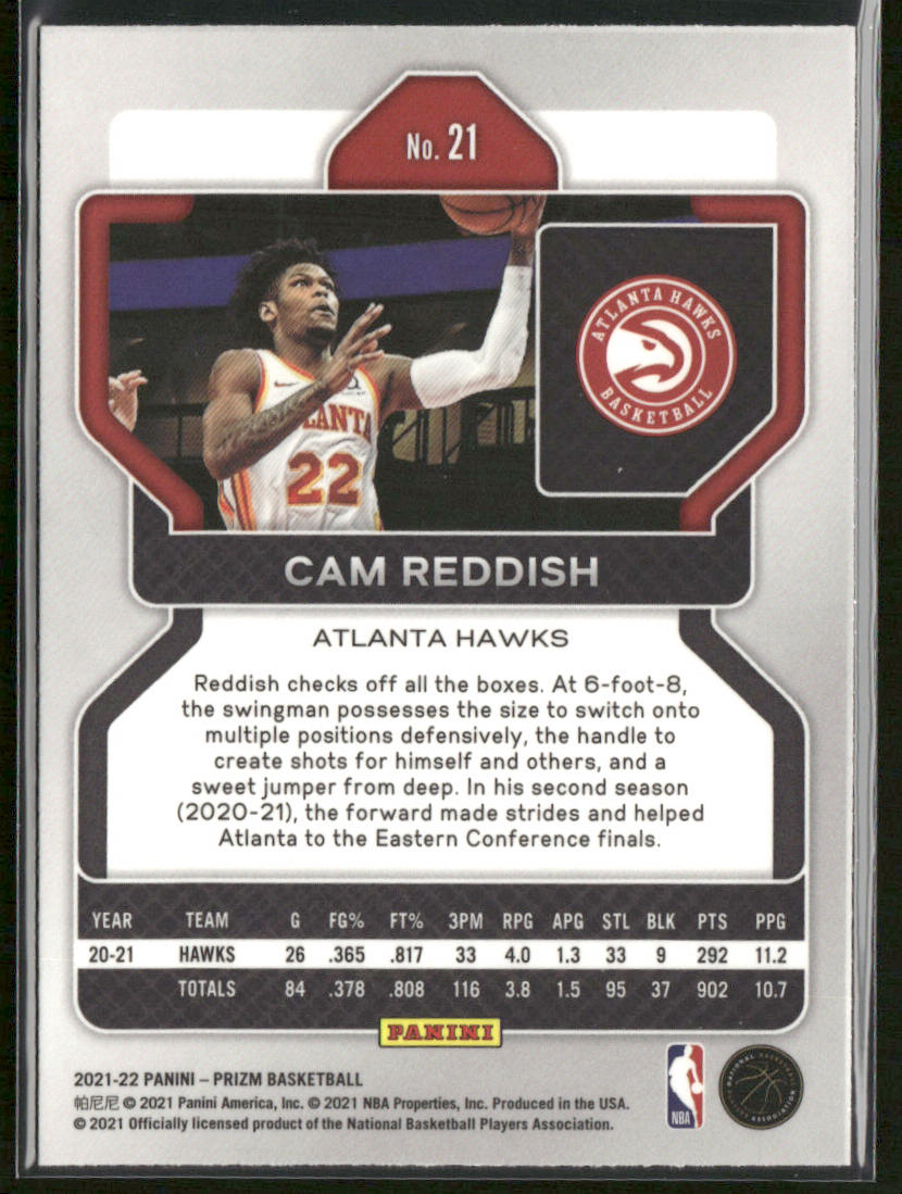 Cam Reddish 2021-22 Panini Prizm #21 Atlanta Hawks